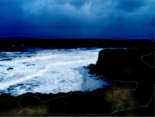 Design a Surreal Ancient Ruin and Coastal Island Scenery in Photoshop image 2