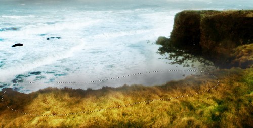 Design a Surreal Ancient Ruin and Coastal Island Scenery in Photoshop image 13