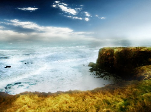 Design a Surreal Ancient Ruin and Coastal Island Scenery in Photoshop image 18