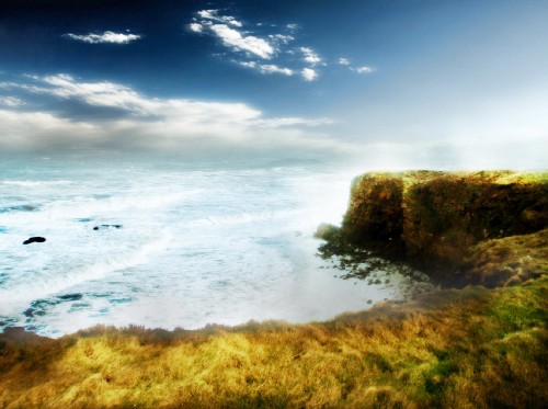 Design a Surreal Ancient Ruin and Coastal Island Scenery in Photoshop image 15