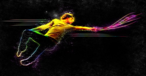 Create an Abstract Style, Vibrant Jumping Man Scene in Photoshop Tutorial: Final Result
