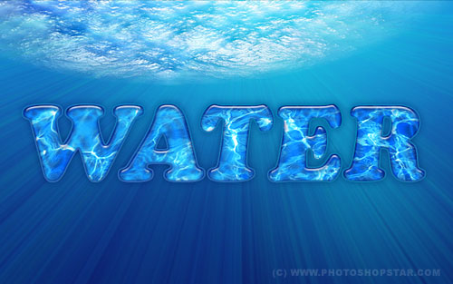 Interesting Water Text Effect Tutorial: Final Result