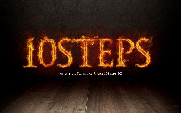 Create a Stunning Text on Wild Fire Effect Tutorial: Final Result
