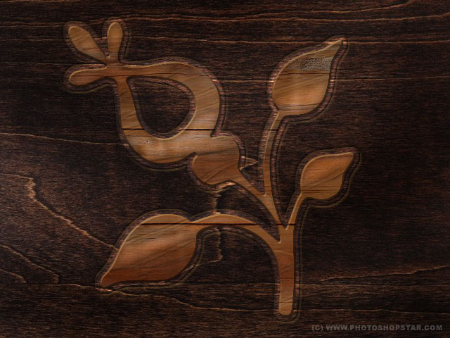 Realistic View Wooden Applique Tutorial: Final Result