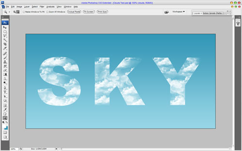 Clouds Text image 5