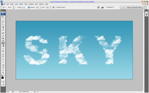 Clouds Text image 6