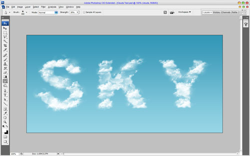 Clouds Text image 7