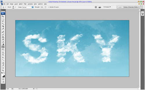 Clouds Text image 8