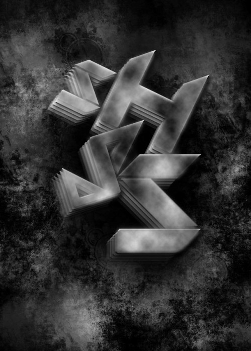 Design an Awesome Geometric Shaped Typography with Grungy Background in Photoshop image 13