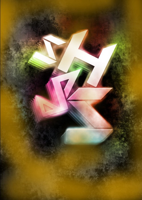 Design an Awesome Geometric Shaped Typography with Grungy Background in Photoshop image 17