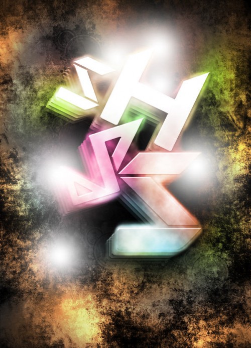 Design an Awesome Geometric Shaped Typography with Grungy Background in Photoshop image 18