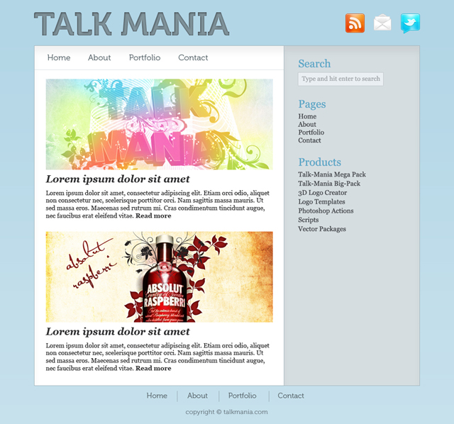 Create a Blue Blog Layout in Photoshop