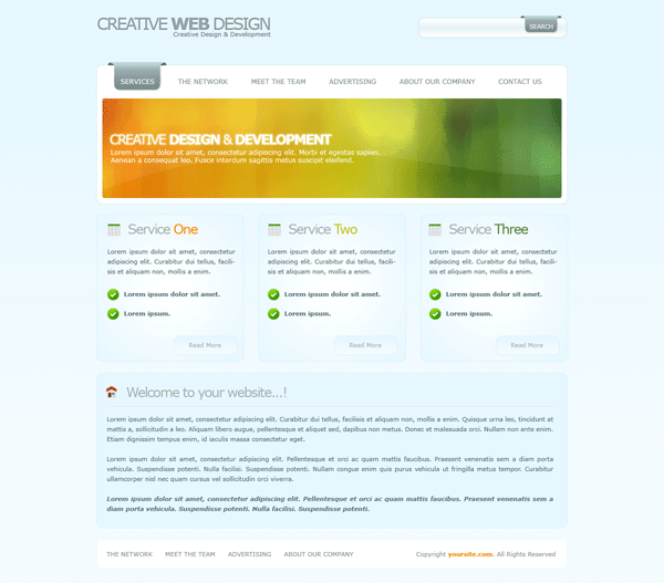 Web Design Layout #11 Tutorial: Final Result
