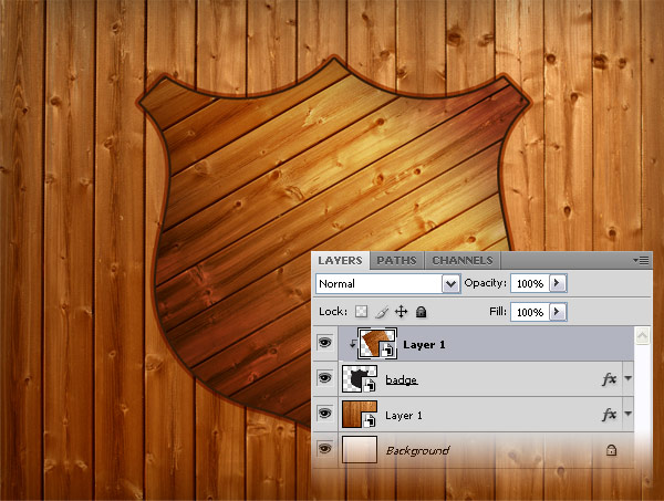 How to create a wood badge in Photoshop image 4