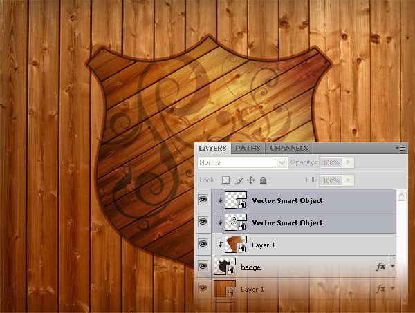 How to create a wood badge in Photoshop image 5