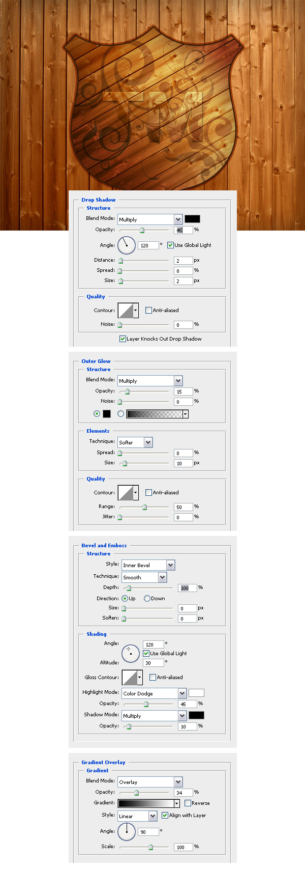 How to create a wood badge in Photoshop image 6