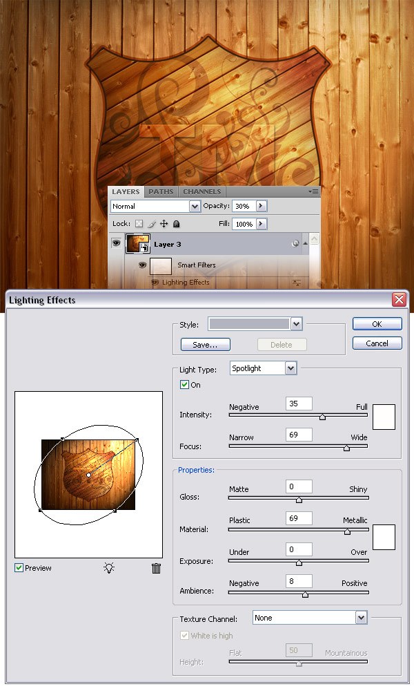 How to create a wood badge in Photoshop image 9