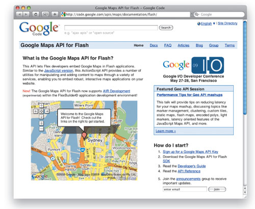 Integrate Google Maps into Flash CS4 image 1