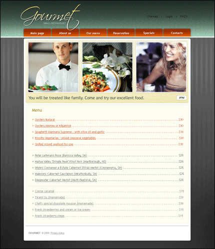 How to make a website for a Restaurant