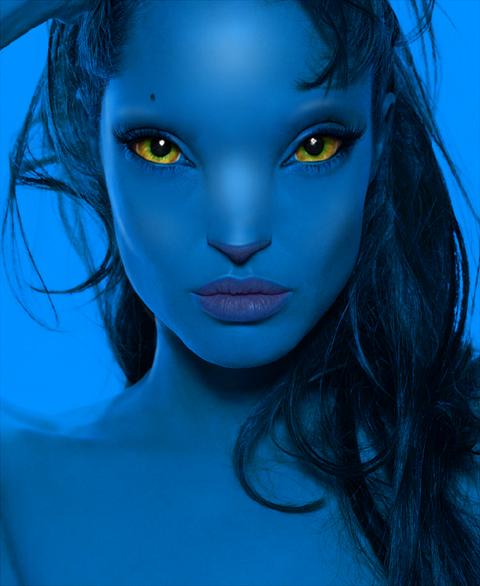 Angelina Jolie as a Na'vi from Avatar Movie 4