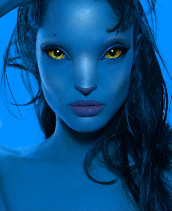 Angelina Jolie as a Na'vi from Avatar Movie 12