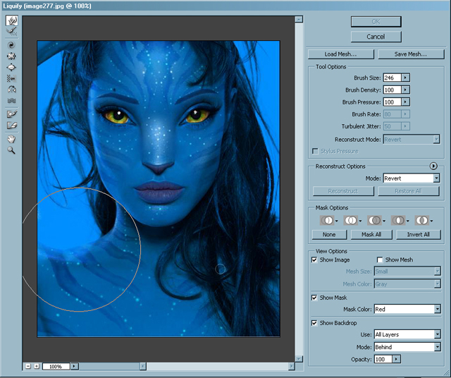 Angelina Jolie as a Na'vi from Avatar Movie 1