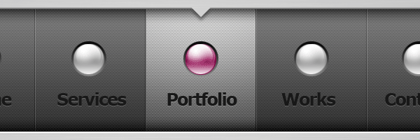 Carbon Fibre Style Inset Navigation