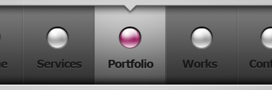 Carbon Fibre Style Inset Navigation