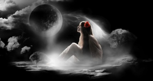 Design a Black and White, Dreamy Style Surreal Artwork in Photoshop