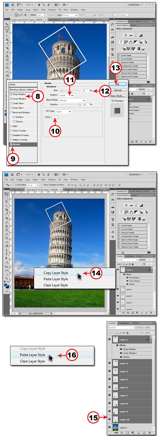 Make a Photo Look Like Many Combined Snapshots in Photoshop CS4 2