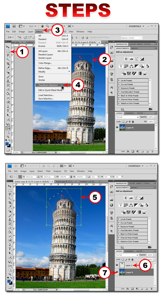 Make a Photo Look Like Many Combined Snapshots in Photoshop CS4 1