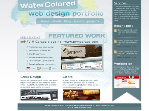 watercolor layout