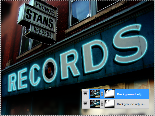 Neon Records - Animated Neon Sign Photoshop Tutorial 19