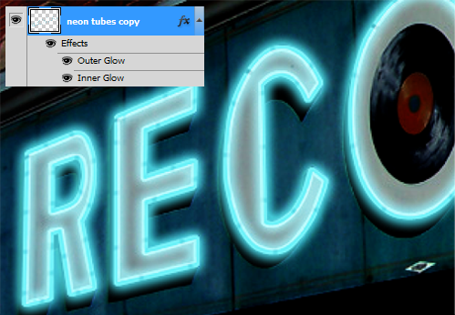 Neon Records - Animated Neon Sign Photoshop Tutorial 21