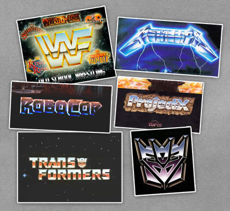 80s chrome metal text research