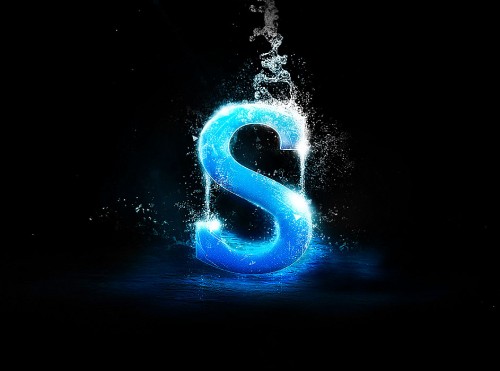 Splashing Water Text Effect