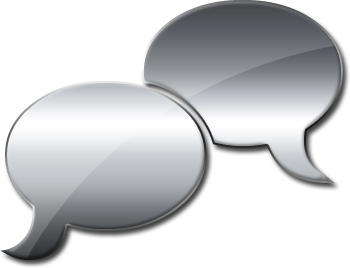 Speech Bubble Icon from the Free Glossy Silver Icon set found on IconsETC