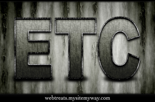 Create a Grungy Rusted Carbon Fiber Text Effect Using a Couple Patterns