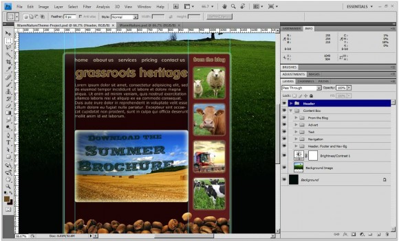 Design a Warm Nature Website Layout: a Photoshop Tutorial