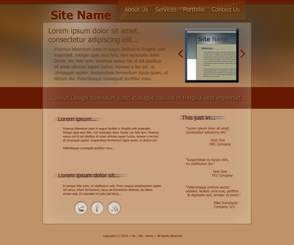Create a Clean Portfolio Web Layout