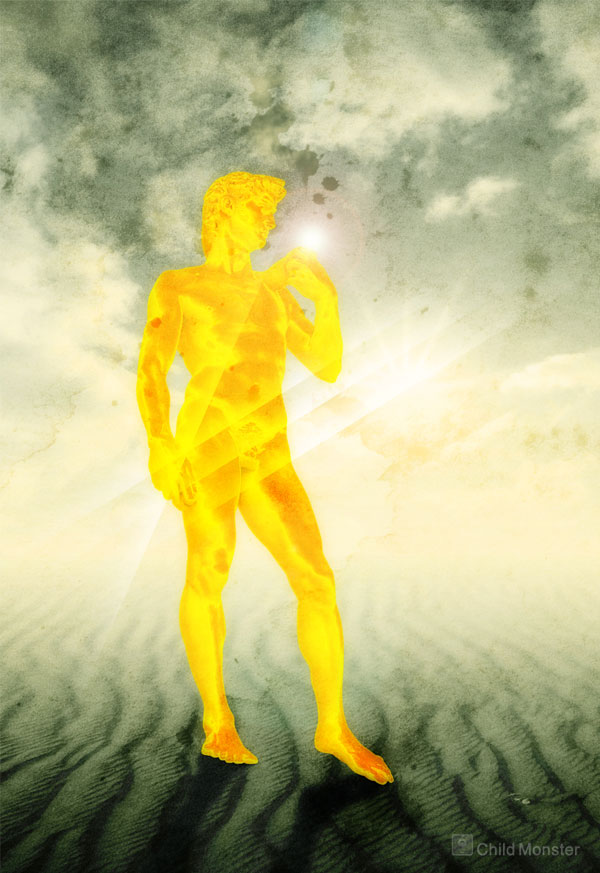 Create Golden Statue From Plaster Statue 
