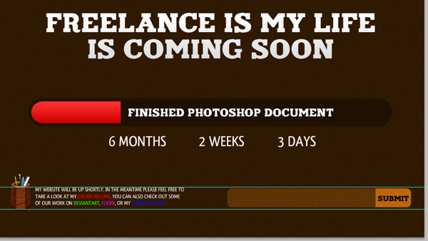 Freelance Coming Soon Photoshop Tutorial