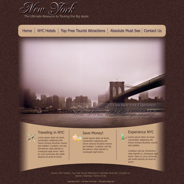 Create a New York Tourism Web Layout
