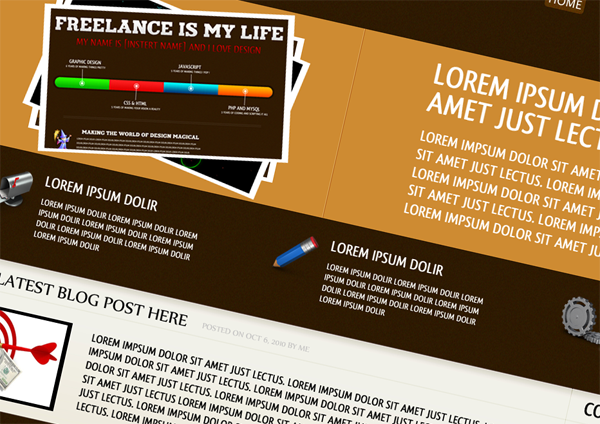 Freelance Home Page PSD Tutoria