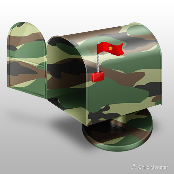 Create Mail Box With Flag Icon In Photoshop 
