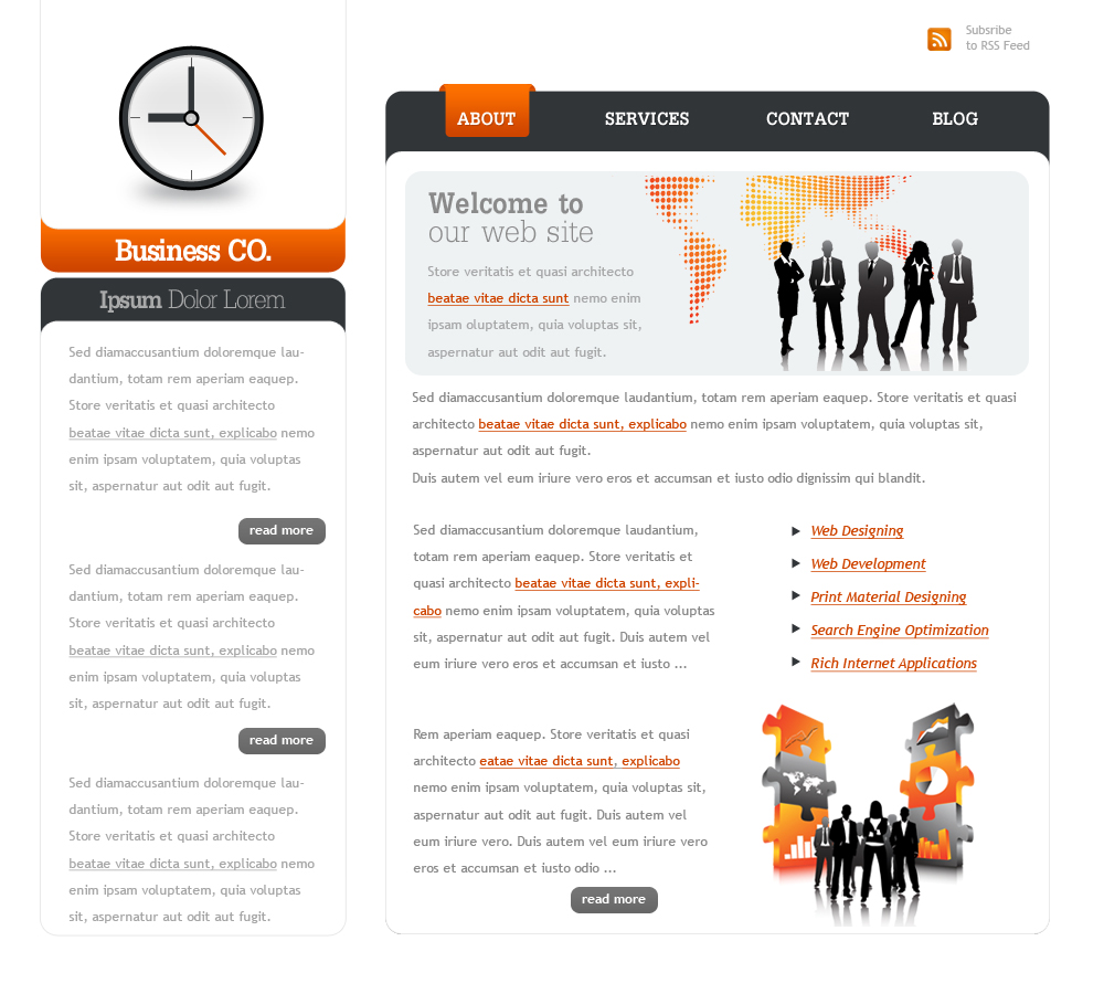 Create a web 2.0 business layout
