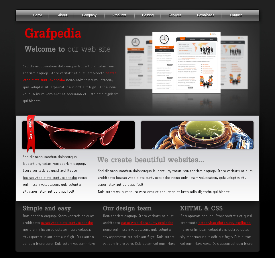 Create an awesome black portfolio layout
