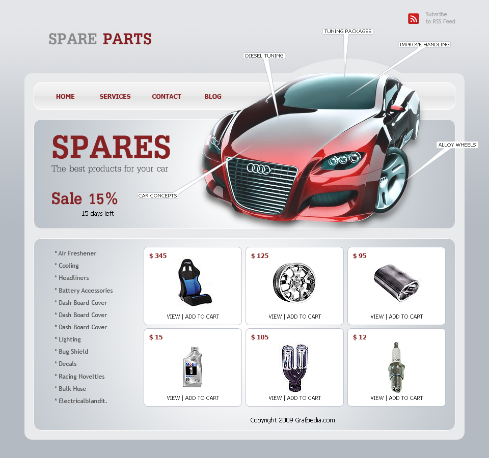 Create an ecommerce web layout