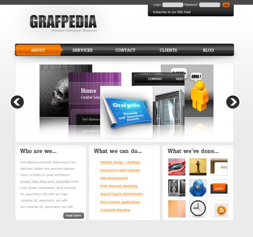 Sleek and modern portfolio layout