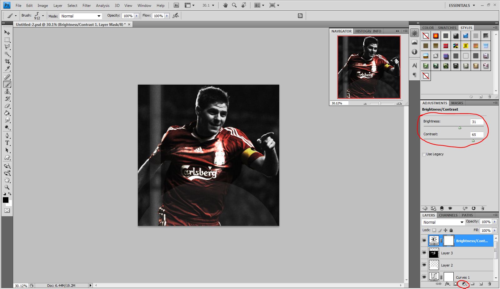How to create a sport/football icon in Adobe Photoshop CS4
